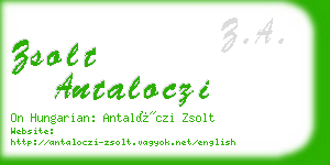 zsolt antaloczi business card